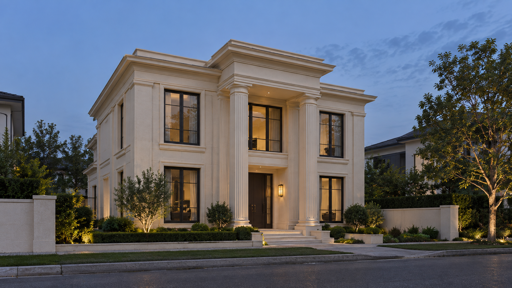 Original AI concept 10: Classic villa evening